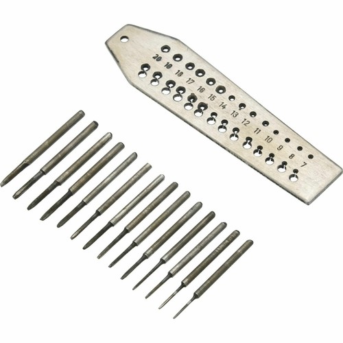 14pc micro tap die - set, screw